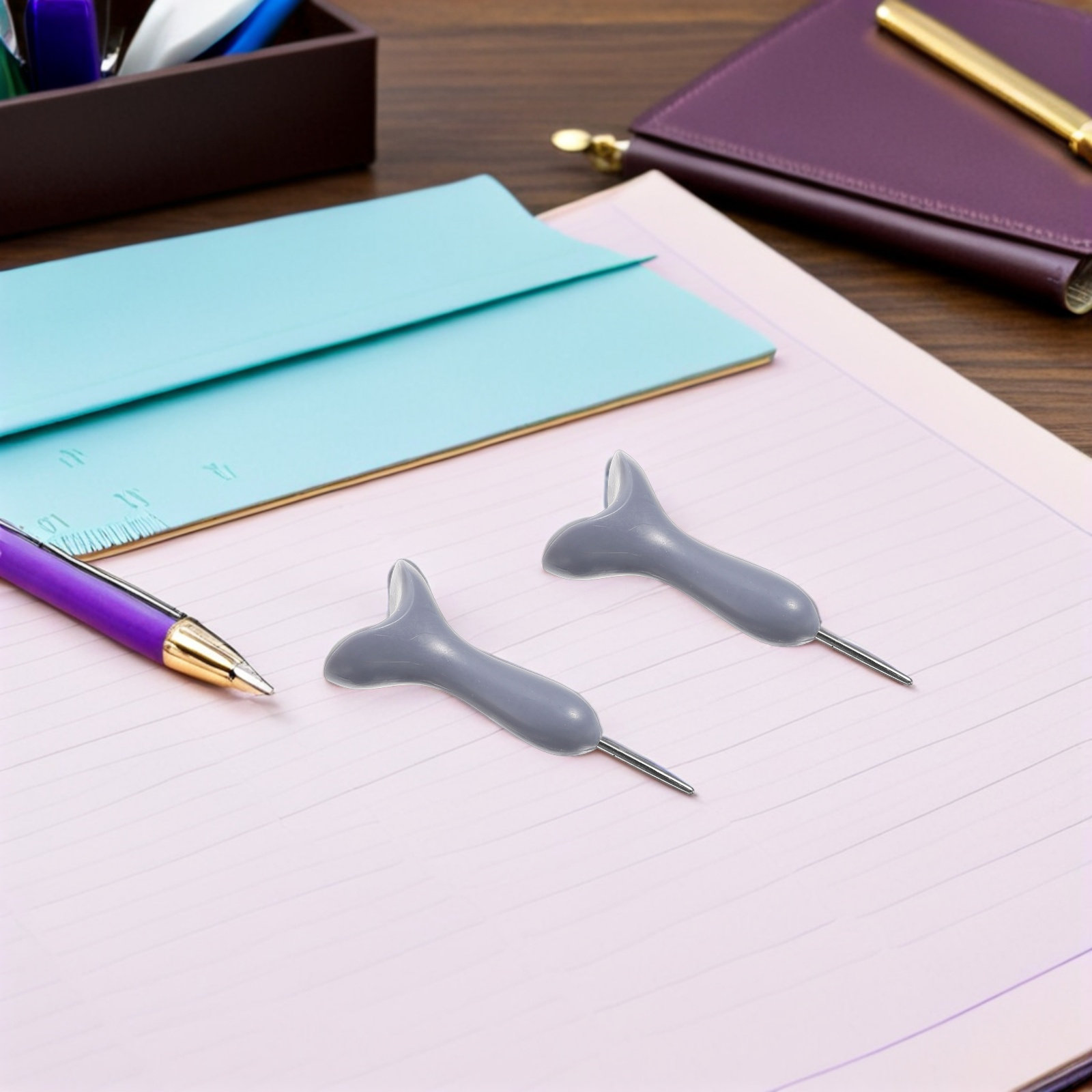 2Pcs Braille Writing Pen Grey  - Writing Tools recension och pris