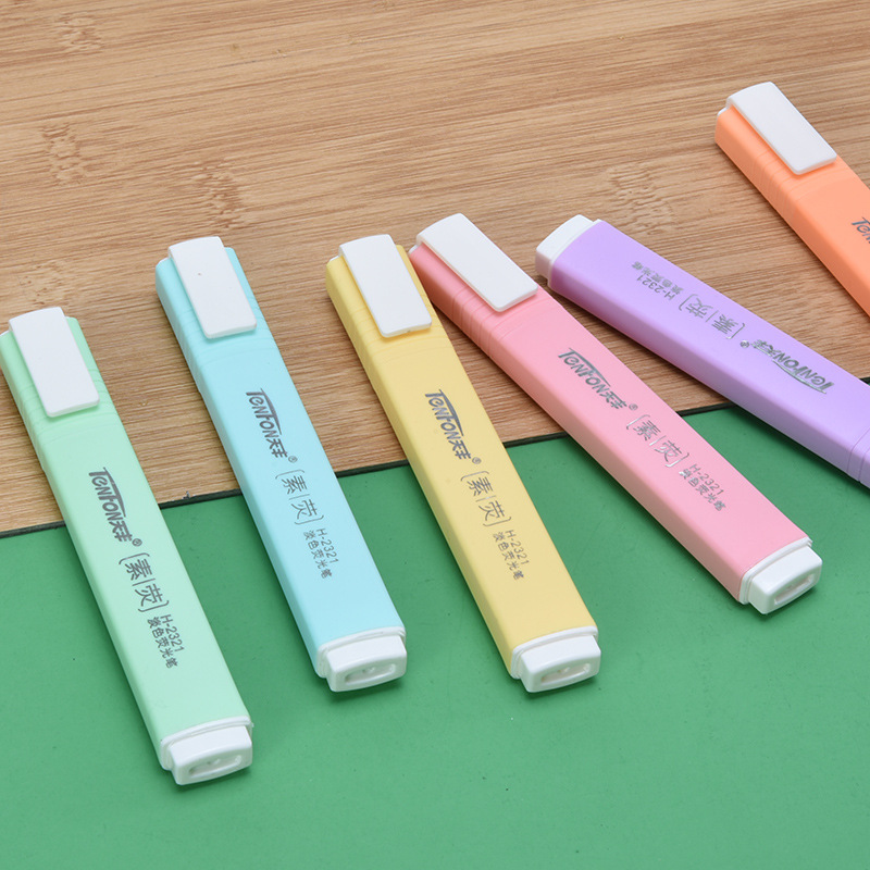 6 Pcs/set Flat Shape Pale Colo - Pastel Highlighter Set Double Ended recension och pris